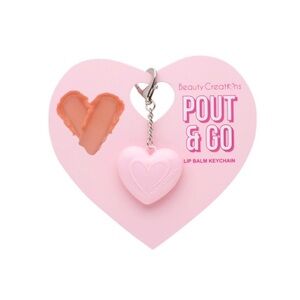 Beauty Creations Pout & Go Pink Lip Balm Keychain